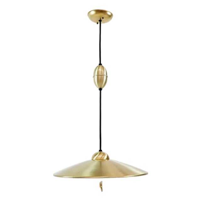 Mid 20th Century Mexican Pull Down Pendant Light Fixture For Sale