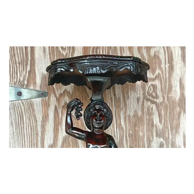 Vintage Boho Hand Carved Serpent Pedestal For Sale - Image 11 of 12