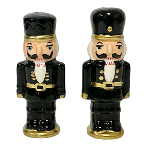 Vintage Traditional Americana Christmas Nutcracker Salt & Pepper Shakers - A Pair