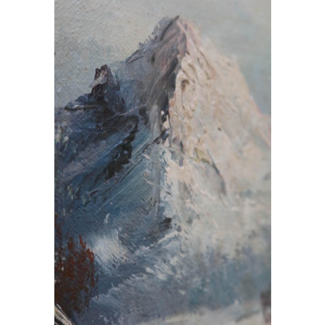 Realism Late 20th Century Original Mountain Landscape Oil Painting by George Whitman For Sale - Image 3 of 12