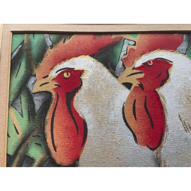 Georges Manzana-Pissarro, Les Coqs, 1920s-1940s, Stencil Print For Sale - Image 11 of 13