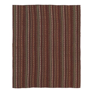 Vintage Persian Kilim, Dense Geometric Tribal Patterns in Stripes - Rug & Kilim For Sale