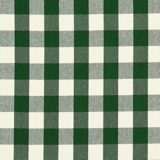 Schumacher Schumacher Dutton Buffalo Check Fabric in Emerald For Sale - Image 4 of 4