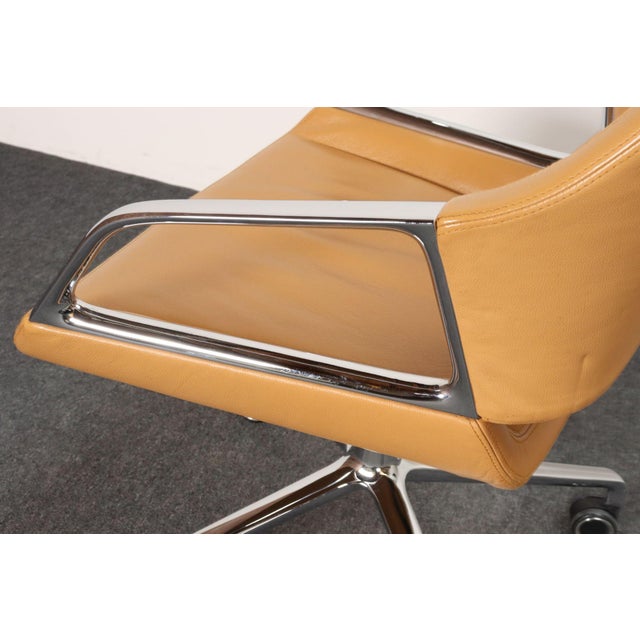 German Leather and Chrome Desk / Conference Chair by Jehs + Laub for Wilkhahn For Sale - Image 9 of 18