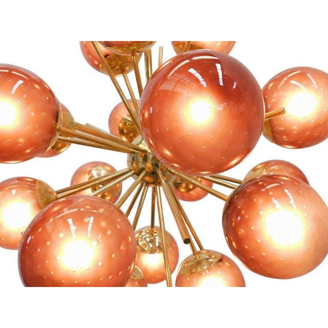 Not Yet Made - Made To Order 21st Century Diciotto Polished Brass Frosted Amethyst Bubbles Murano Sputnik Chandelier by Fabio LTD For Sale - Image 5 of 5