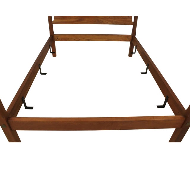 Stickley Solid Cherry Shaker Style Pencil Poster Queen Size Bed Frame For Sale In San Diego - Image 6 of 8