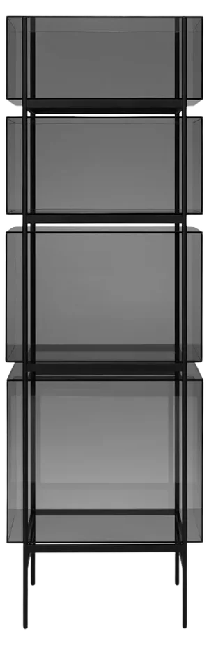Lyn High Grey Black Cabinet by Pulpo