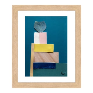 "Pop Music 3" Original Mixed-Media Collage on Paper by Zac Woodiel For Sale