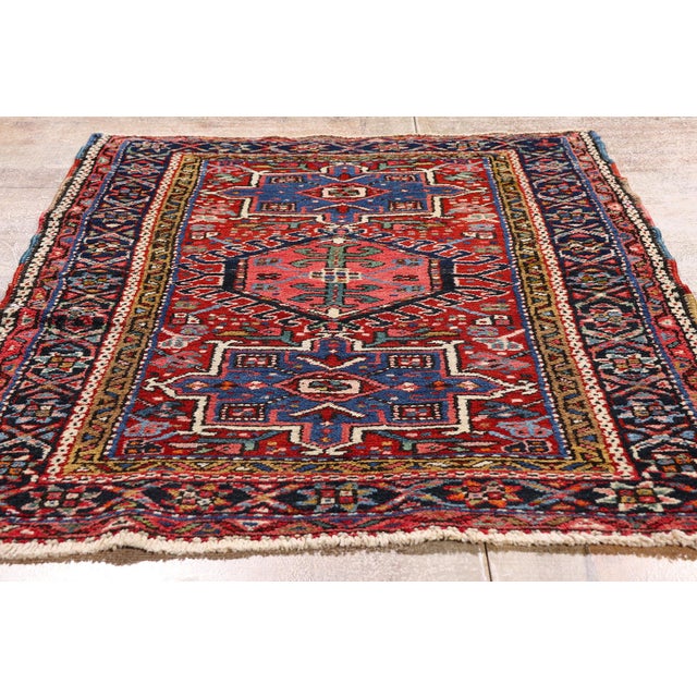 Antique Persian Heriz Rug, 03'01 X 04'04 For Sale - Image 9 of 10