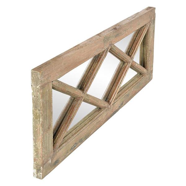 This antique mirror seduces with the simplicity of its solid wood structure and the richness of its original patina. Its...