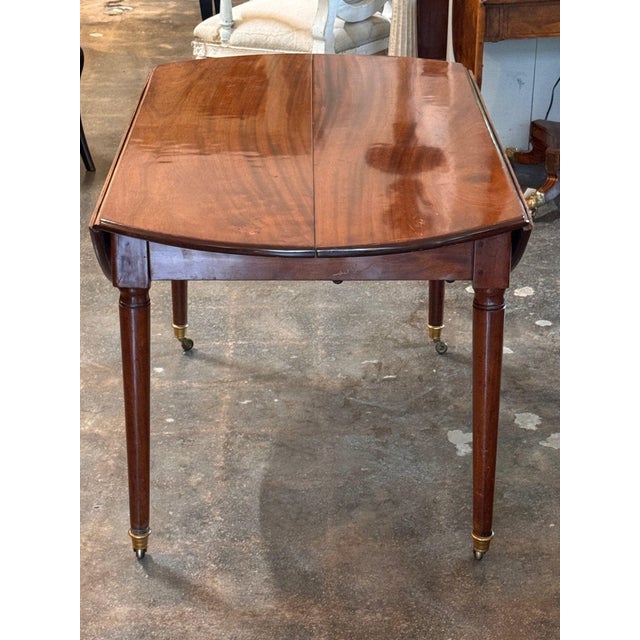 Directoire Drop Leaf Table With Additional Leaf For Sale - Image 9 of 12