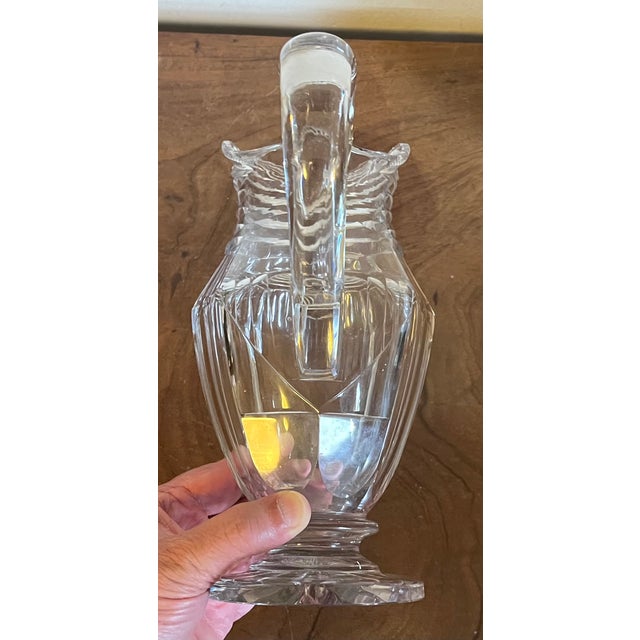 Early 19th Century Large Antique Early 19th Century George III Anglo Irish Cut Crystal Glass Wine Ewer or Water Pitcher For Sale - Image 5 of 13
