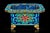 Early 20th Century Chinese Antique Cloisonne Censer Brass Incense Burner Turquoise Enamel For Sale - Image 5 of 13