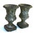 Fantastic garden urn planters made from concrete. These are heavy and solid. I love the floral and weave design....