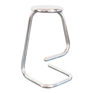 1970s Modern Chrome Paperclip Stool For Sale