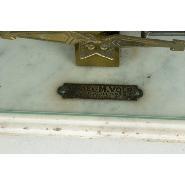 19th Century Marble and Brass French Balance Scales For Sale In New York - Image 6 of 13