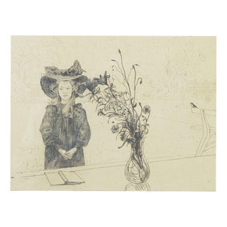 Carl Larsson, Kersti in Black, Etching on Paper For Sale