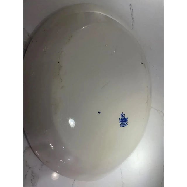 Early 20th Century French Blue & White Serving Platter For Sale - Image 9 of 12