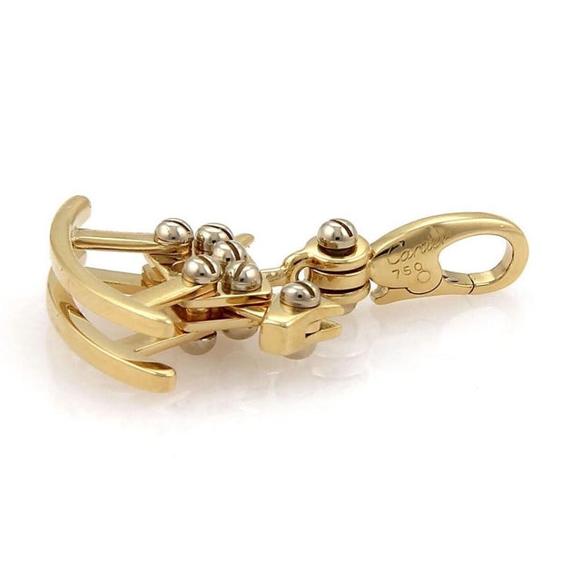 Contemporary Mid 20th Century Cartier Rocking Horse 18k Two Tone Gold Charm Pendant w/Cert For Sale - Image 3 of 6