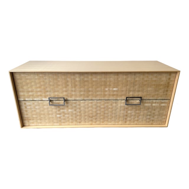 Chest of Drawers Wood and Leather by Gasparucci Italo, Italy, 1980s For Sale
