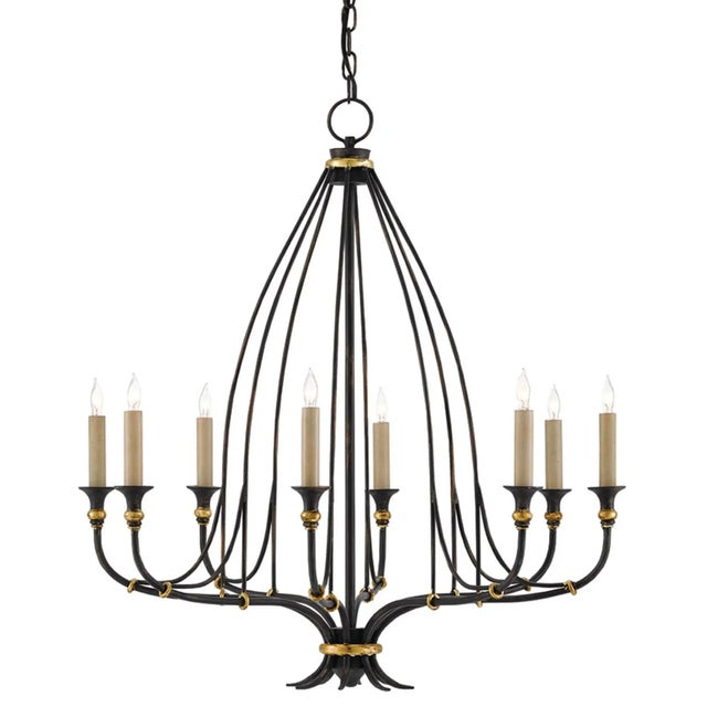 Currey & Company Currey & Company Folgate Chandelier For Sale - Image 4 of 4