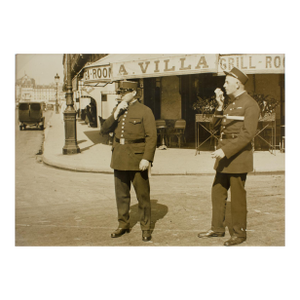 Policemen in Paris, Silver Gelatin Black and White Photography, Circa 1930 by Wide World Photos Agency