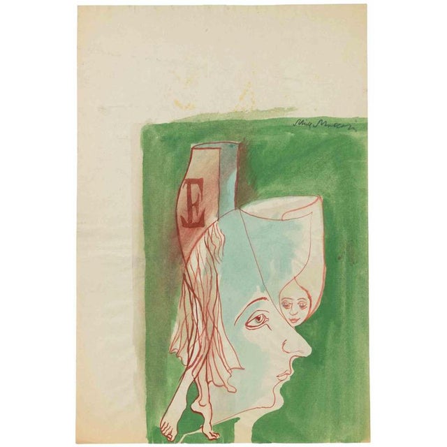 Mino Maccari, Interpenetration of Thought, 1934, Ink For Sale - Image 3 of 3