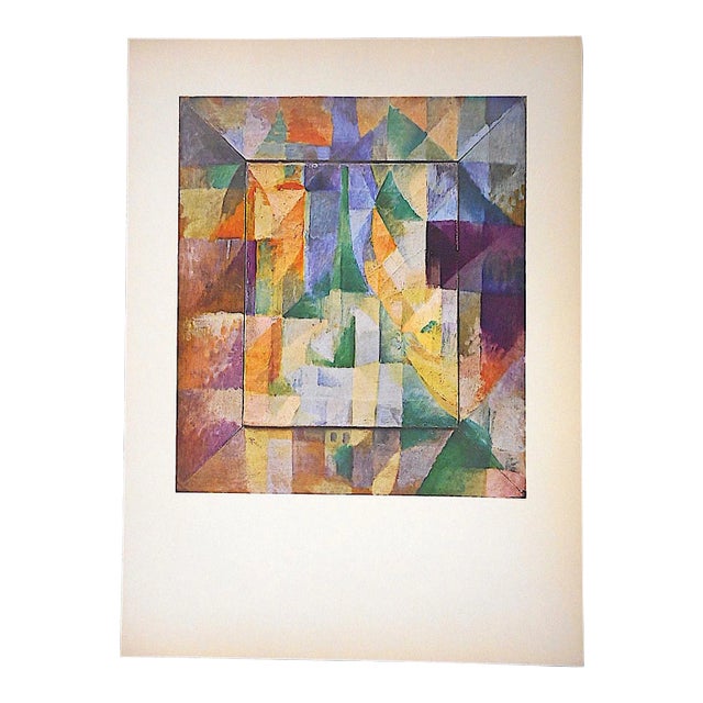 Vintage Mid 20th Century Modernist Lithograph-Robert Delaunay-Folio Size For Sale