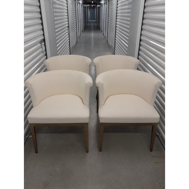 Century Furniture Century Furniture “Camille” Klismos Style Upholstered Side Chair – Ivory – Priced Individually For Sale - Image 4 of 10