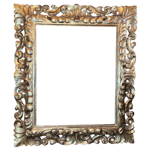Italian Baroque Hand-Carved Gilded Wood Frame, 17th Century For Sale - Image 10 of 10