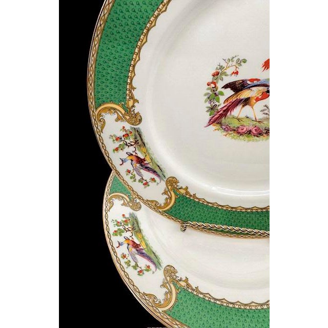 Early 20th Century English Myott Staffordshire “Chelsea Bird” Luncheon/Dinner Plates - Set of 5 For Sale In Charleston - Image 6 of 7
