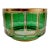 Vintage Moser Gilt Glass Bowl With Green Cabochons - Gl For Sale