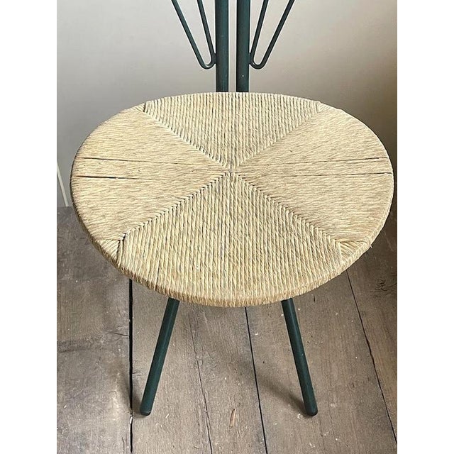 Folding Chairs in Dark Green Metal and Woven Cord from LaPalma, Italy, 1970s, Set of 2 For Sale - Image 10 of 12