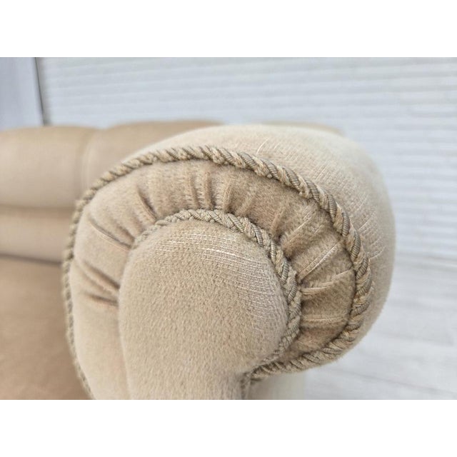 1950s Danish 2-Seater Sofa in Velour with Teak Legs, 1950s For Sale - Image 5 of 18