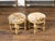 Pair of 19th Century French Giltwood Stools with Fluted Legs and Upholstery For Sale - Image 10 of 10