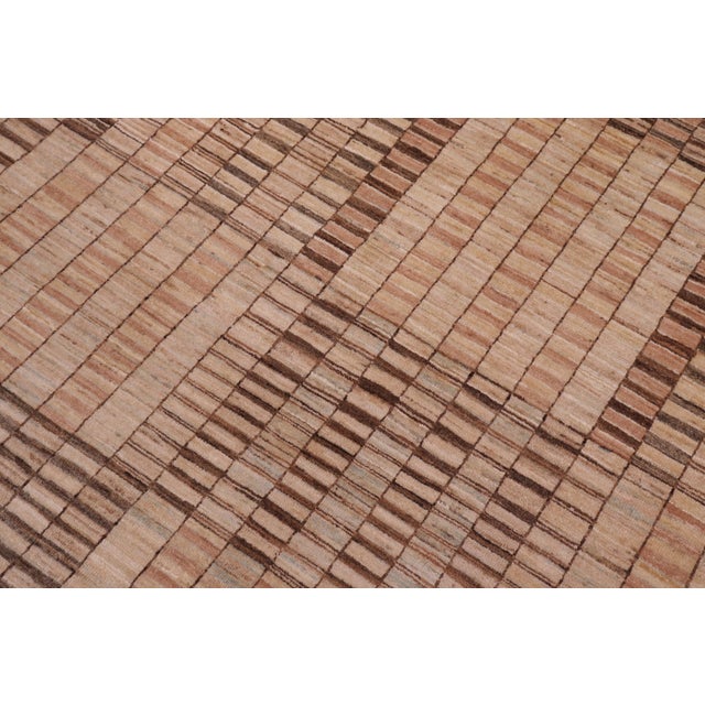 Modern Gabbeh Tan/Brown Wool Rug - 7'8'' X 9'8'' For Sale - Image 4 of 10