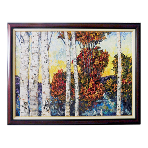 Maya Eventov River Reflections II Original Acrylic Painting on Canvas HandSigned