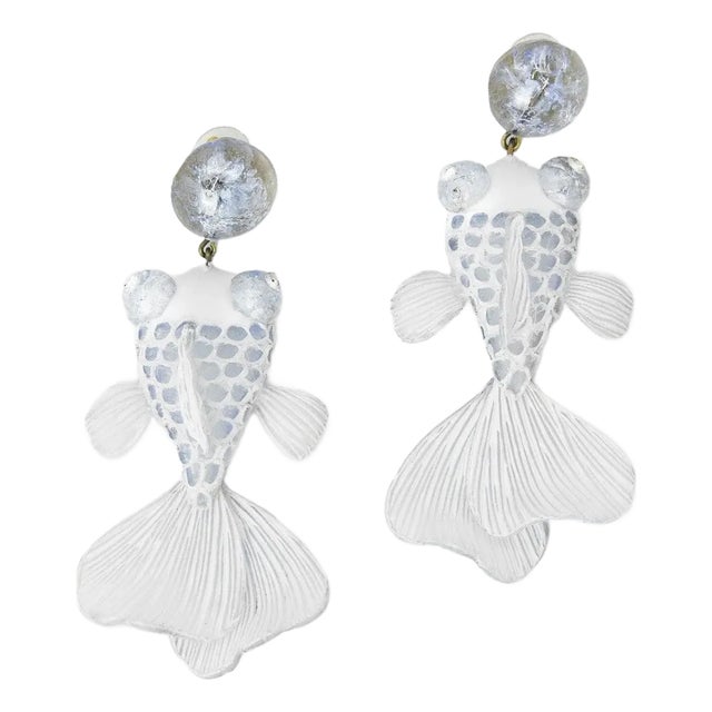 KOÏ, Pendant earrings, Blanc, Stud For Sale