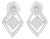 10K White Gold 1/3 cttw Princess-cut Diamond Double Triangle Composite Stud Earrings (H-I Color, SI1-SI2 Clarity) For Sale