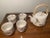 Japanese Vintage Takahashi San Francisco Hand-Decorated Dew Butterfly Floral Tea Set- 5 Pieces For Sale - Image 3 of 6