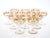 Mid 20th Century Val Saint Lambert Set of 12 Gilt Gold-Decorated Champagne Coupe Glass Service For Sale - Image 5 of 13