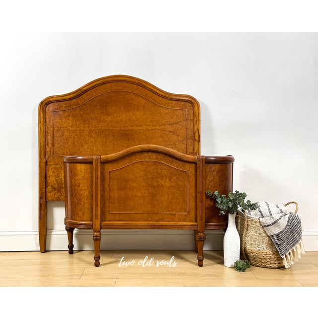 Vintage Birdseye Maple French Curved Footboard Twin Bed Chairish