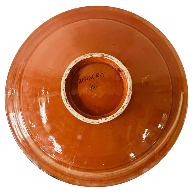 A one of kind hand-made large centerpiece or plate featuring five figures in An abstract design. The stylish boho -chic...