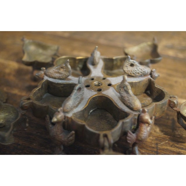 Metal 1950s Rajasthani Bronze Peacock Sindoor Box For Sale - Image 7 of 12