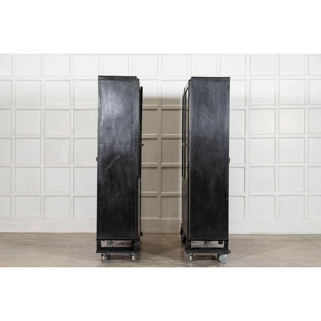 1920s 19th Century French Ebonised Fruitwood Glazed Vitrines, 1920 For Sale - Image 5 of 18
