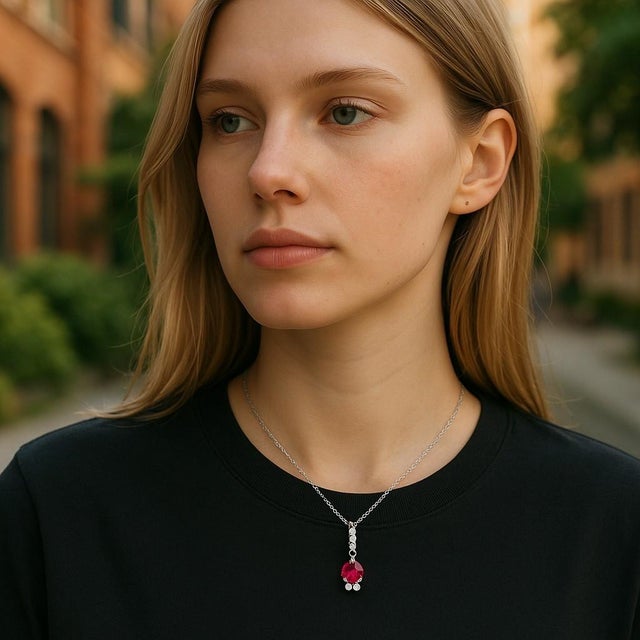 Elevate your jewelry collection with this exquisite 14 Karat White Gold Necklace Pendant, featuring a captivating pear-...