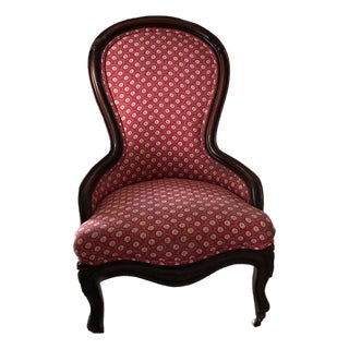 Mid 19th Century Victorian Upholstered Arm Chair For Sale