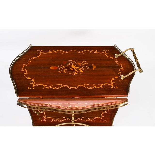 Vintage Italian Sorento Marquetry Drinks Trolley, 1960 For Sale - Image 14 of 18