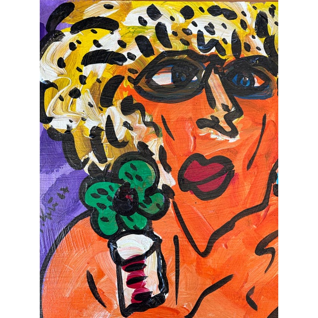 Peter Keil “Paris Bar” Original Painting by Artist Peter Keil, 1967 For Sale - Image 4 of 8