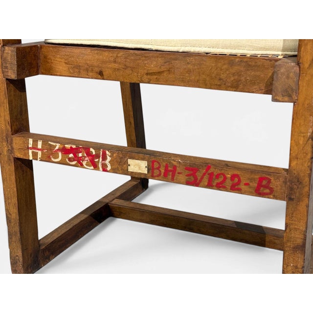 Pierre Jeanneret, 'Box' Armchair, Teak, Cane, Chandigarh, India, 1960s For Sale - Image 15 of 15